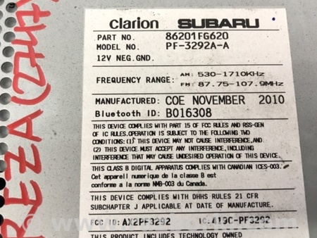 ФОТО магнітола для Subaru Impreza GE/GH Киев