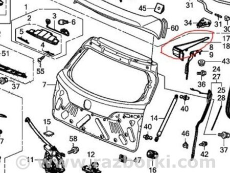 ФОТО Накладка кузова для Acura RDX TB3, TB4 (03.2012-12.2015) Киев