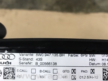 ФОТО Плафон подсветки салона для Audi (Ауди) A5 F5 B9 (16-24) Київ