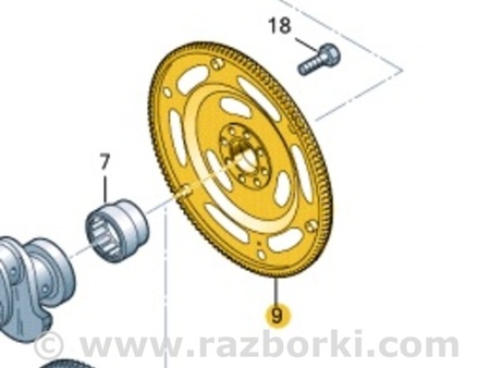 ФОТО Маховик двигателя для Audi (Ауди) A4 V B9 - 8W (2015-) Київ