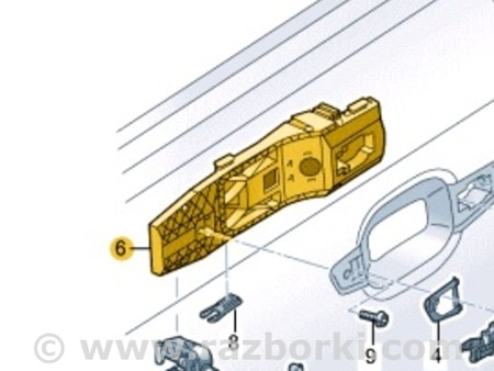 ФОТО Кронштейн ручки двери для Audi (Ауди) A3 III 8V (12-20) Київ