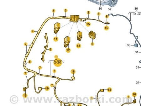 ФОТО Проводка двери багажника для Volkswagen Atlas/Teramont I +1 рест (17-23) Київ