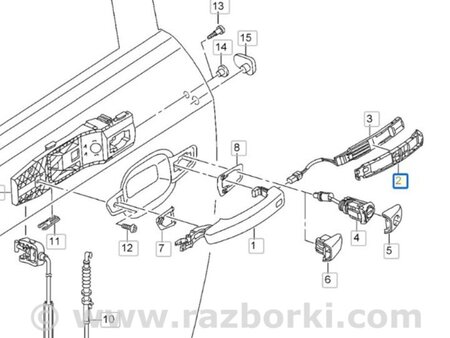 ФОТО Кронштейн ручки двери для Audi (Ауди) A3 III 8V (12-20) Київ