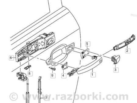 ФОТО Кронштейн ручки двери для Audi (Ауди) A3 III 8V (12-20) Київ