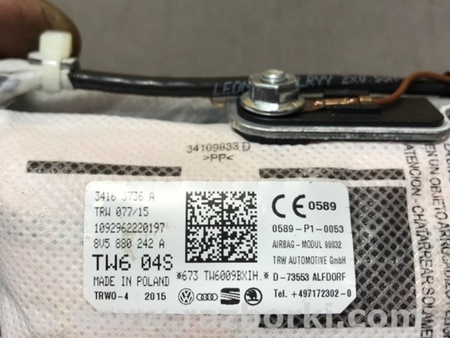 ФОТО Подушка безопасности для Audi (Ауди) A3 III 8V (12-20) Київ
