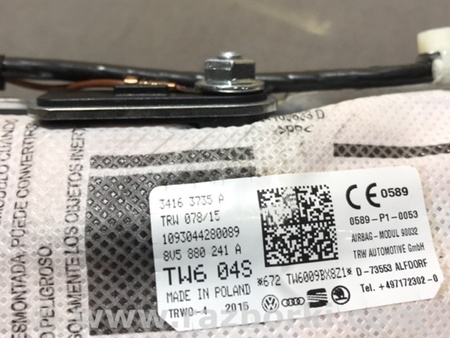 ФОТО Подушка безопасности для Audi (Ауди) A3 III 8V (12-20) Київ