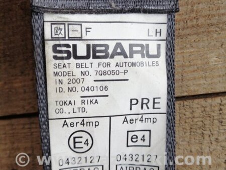 ФОТО Ремень безопасности водителя для Subaru Legacy IV BL/BP (03-09) Київ