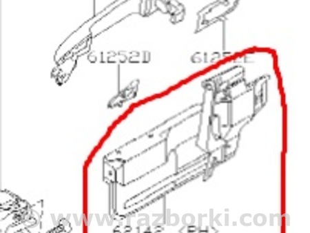 ФОТО Кронштейн ручки дверной задний правый для Subaru Tribeca B9 (05-08) Київ