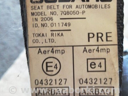 ФОТО Ремень безопасности водителя для Subaru Legacy IV BL/BP (03-09) Київ