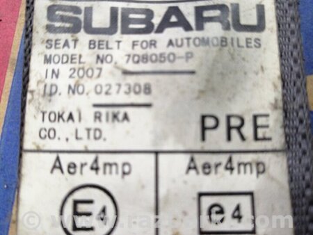 ФОТО Ремень безопасности водителя для Subaru Legacy IV BL/BP (03-09) Київ