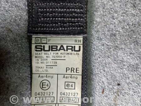 ФОТО Ремень безопасности правый для Subaru Legacy IV BL/BP (03-09) Київ