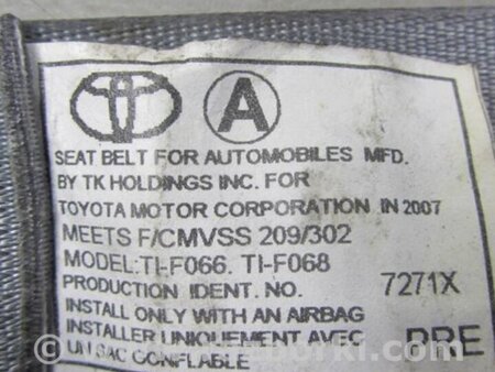 ФОТО Ремень безопасности для Toyota Avalon XX30 (12.2004-10.2012) Киев