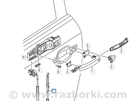 ФОТО Трос замка двери для Audi (Ауди) A3 III 8V (12-20) Київ
