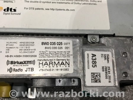 ФОТО Магнитола для Audi (Ауди) A4 V B9 - 8W (2015-) Київ