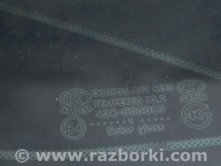 ФОТО Форточка глухое стекло для Hyundai Sonata YF (09.2009-03.2014) Одеса