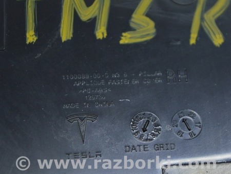 ФОТО Заглушка накладки двери боковая передняя для Tesla Model 3 Одесса