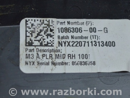 ФОТО Накладка передней стойки правая средняя для Tesla Model 3 Одесса