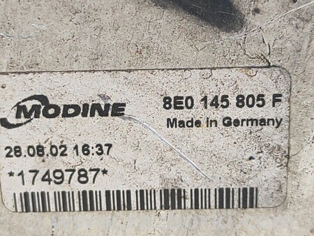 ФОТО Раддіатор Інтеркулера для Audi (Ауди) A4 B9 - 8W2, 8W5 (06.2015-...) Киев