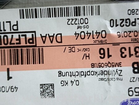 ФОТО Прокладка головки блоку циліндрів для Ford Mondeo 4 (09.2007-08.2014) Киев