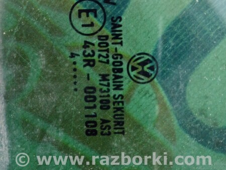 ФОТО Скло дверей задньої лівої кватирки для Volkswagen Golf VI Mk6 (10.2008-03.2016) Киев
