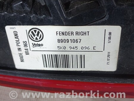 ФОТО Фонарь задний правый Ліхтар задній правий для Volkswagen Golf VI Mk6 (10.2008-03.2016) Киев