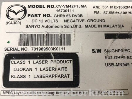 ФОТО магнитофон для Mazda 6 GJ (2012-2024) Київ