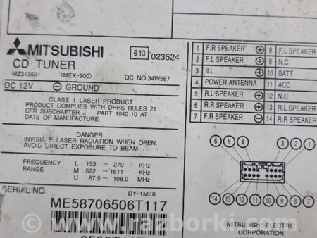 ФОТО магнитофон для Mitsubishi Lancer IX 9 (03-07) Киев
