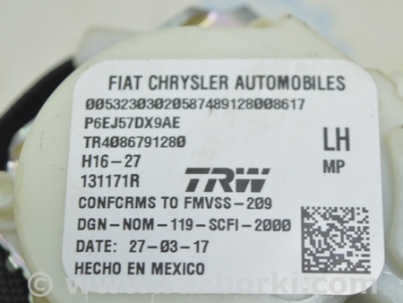 ФОТО Ремень безопасности задний левый для Jeep Compass (17-21) Одесса