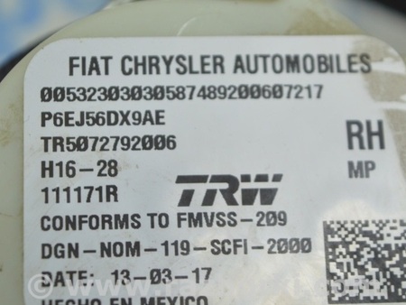 ФОТО Ремень безопасности задний правый для Jeep Compass (17-21) Одесса