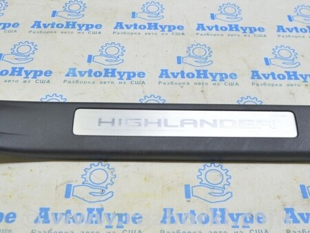 ФОТО Накладка порога передняя правая черная для Toyota Highlander (2019-) Одесса