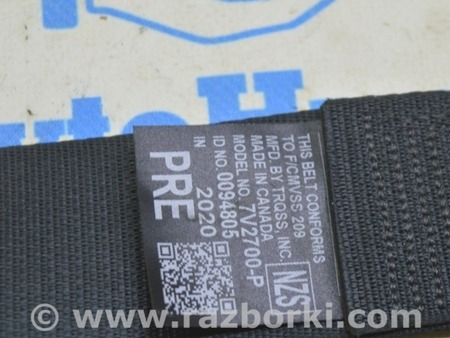 ФОТО Водительский ремень безопасности черный для Toyota Highlander (2019-) Одесса