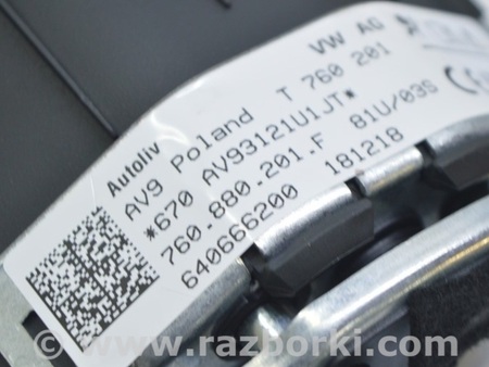 ФОТО Подушка безопасности airbag в руль для Volkswagen Touareg (18-...) Одесса