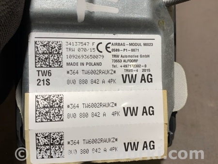 ФОТО Подушка безопасности для Audi (Ауди) A3 III 8V (12-20) Київ