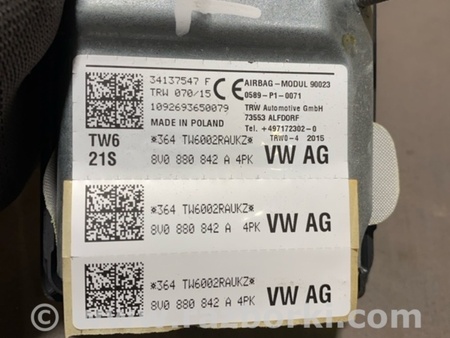 ФОТО Подушка безопасности для Audi (Ауди) A3 III 8V (12-20) Київ