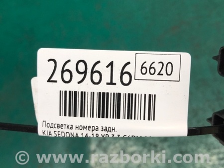 ФОТО Підсвічування номера для KIA Sedona (14-18) Київ