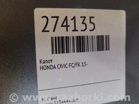 ФОТО Капот для Honda Civic X cедан FC1/FC2/FC3/FC4 (15-22) Київ