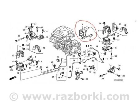 ФОТО Кронштейн двигуна для Acura MDX YD2 (06-12) Київ