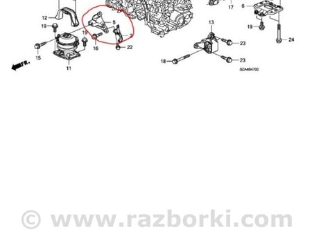 ФОТО Кронштейн двигуна для Honda Pilot 2 MR-V YF3/4 (08-15) Київ