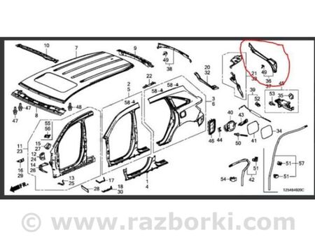 ФОТО Накладка отвору багажника для Acura MDX YD3 (13-20) Київ