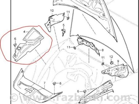 ФОТО Накладка крыла переднего внутренняя для Porsche Cayenne II 958 E2/92A (10-14) Київ