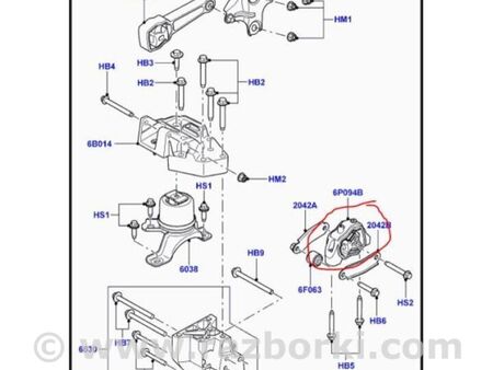 ФОТО Подушка двигуна для Land Rover Evoque (12-18) Київ