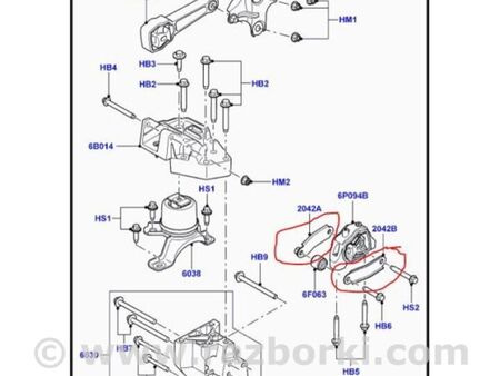 ФОТО Кронштейн двигуна для Land Rover Evoque (12-18) Київ