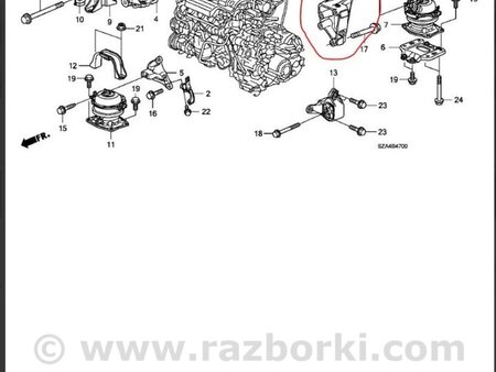 ФОТО Кронштейн двигуна для Honda Pilot 2 MR-V YF3/4 (08-15) Київ