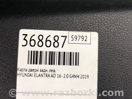 ФОТО Карта дверей для Hyundai Elantra VI AD (15-20) Київ