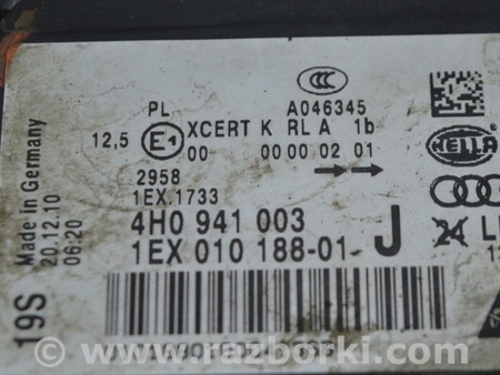 ФОТО Оптика передняя для Audi (Ауди) A8 III D4 4H (09-17) Одеса