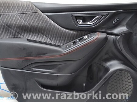 ФОТО Обшивка двери карточка перед лев 02 красная строчка Sport для Subaru Forester SK S14 (18-24) Одеса