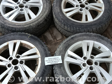 ФОТО Диски з Шинами Skoda III R15 5x100 ET38 6J 57.1 TARGUM WINTER 3 195/65/R15 для Volkswagen Fabia Львів
