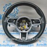 Руль голый кожа черная с подогревом без накладок и кнопок 02 Porsche Macan I 95B 2nd FL (21-26)