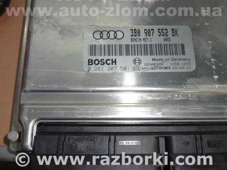 Блок управления двигателем для Audi (Ауди) A6 C5 (02.1997-02.2005) Львов 3B0907552BK, 0261207501