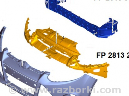 Губа бампера для Ford Focus 3 (01.2010 - 03.2018) Луцк